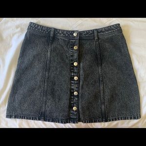 NEW black denim skirt
